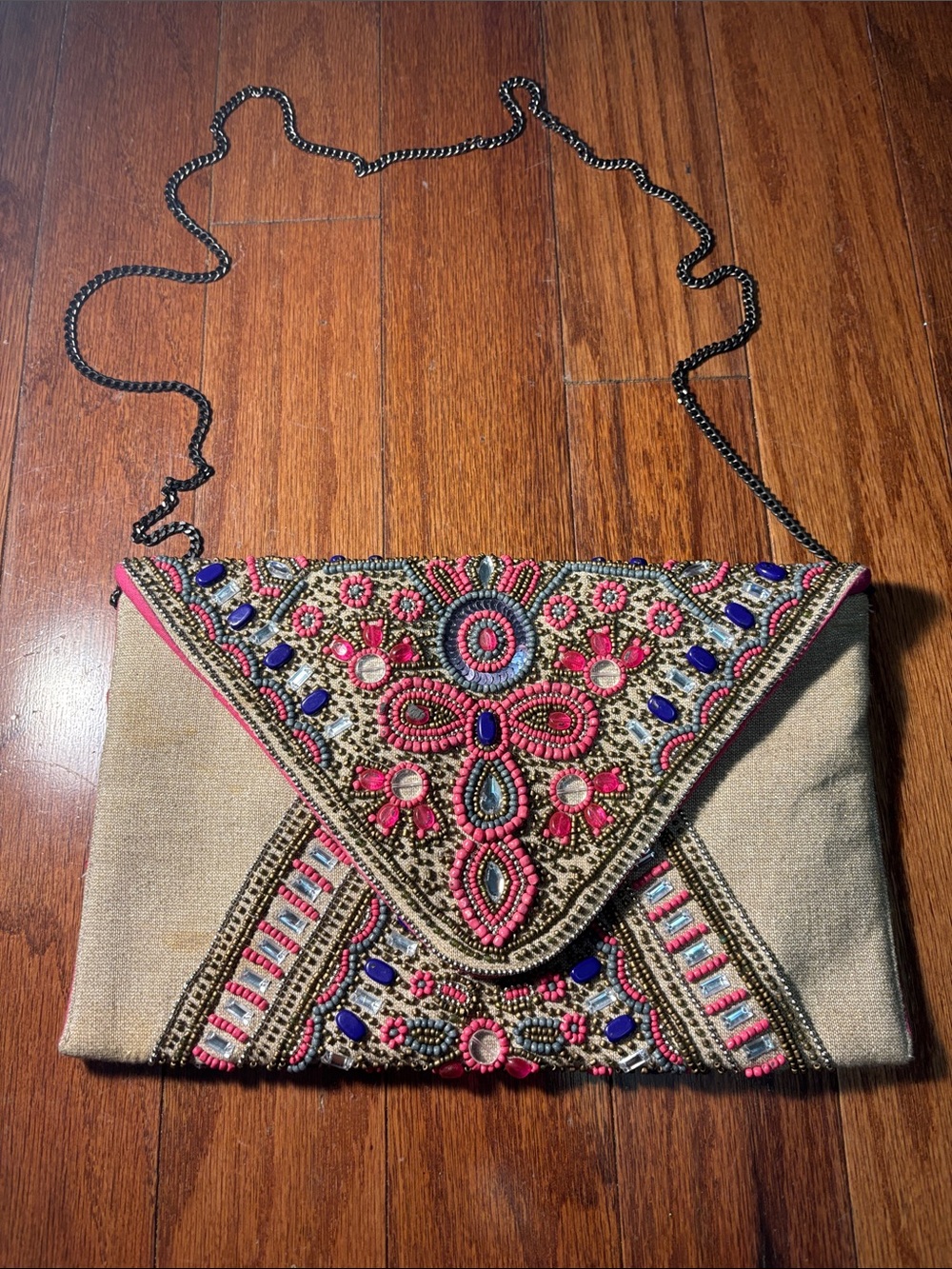 Handmade Beaded Boho Clutch EUC - Picture 3 of 10